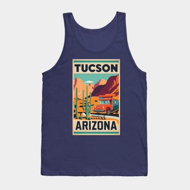 A Vintage Travel Art of Tucson - Arizona - US Tank Top by goodoldvintage